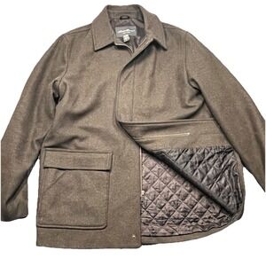 Vintage Eddie Bauer Wool Barn Chore Ranch Field Jacket Mens Large Tall Zip Lined